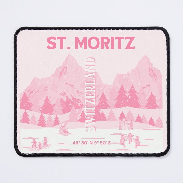 Item preview, St. Moritz Travel Art, Switzerland Travel Art, Pink designed and sold by Magic Love Art Print.