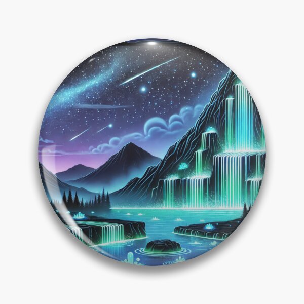 Item preview, The Glowing Waterfalls: A Cosmic Cascade of Light and Serenity designed and sold by Meta2Physical.