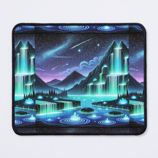 Item preview, The Glowing Waterfalls: A Cosmic Cascade of Light and Serenity designed and sold by Meta2Physical.