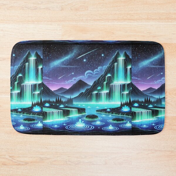 Item preview, The Glowing Waterfalls: A Cosmic Cascade of Light and Serenity designed and sold by Meta2Physical.