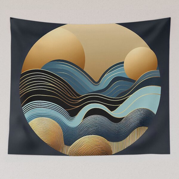 Item preview, Golden Waves designed and sold by Visual Nomad Club.