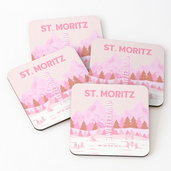 Item preview, St. Moritz Travel Art, Switzerland Travel Art, Preppy Art designed and sold by Magic Love Art Print.