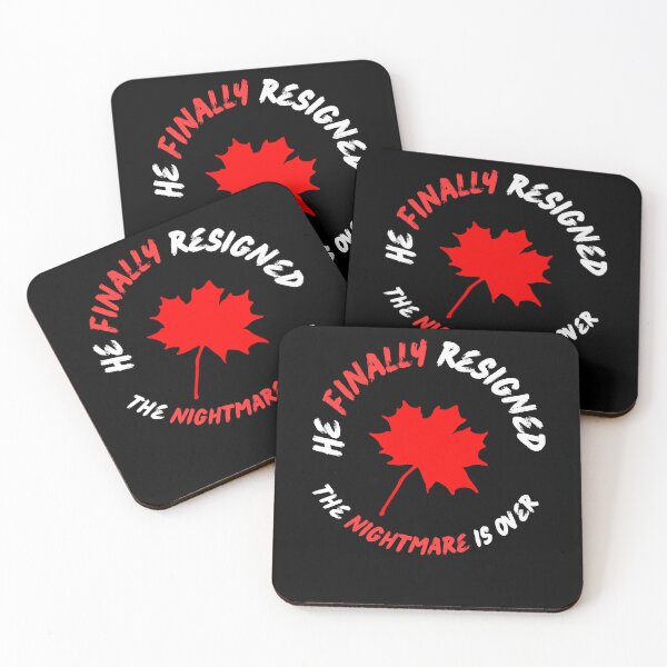 Item preview, He Finally Resigned, the nightmare is over - Canadian political jokes designed and sold by 2Cheesy4U.