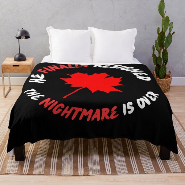Item preview, He Finally Resigned, the nightmare is over - Canadian political jokes designed and sold by 2Cheesy4U.