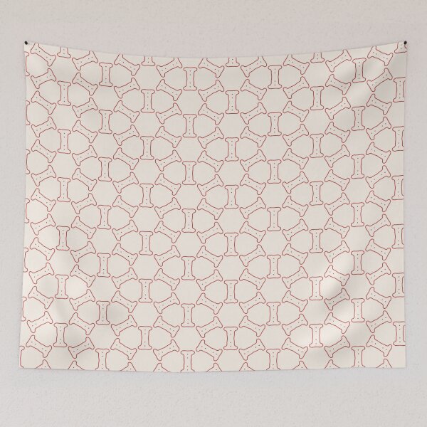 Item preview, Fun Dog Bone Pattern - Red on Beige. designed and sold by Merbuda.