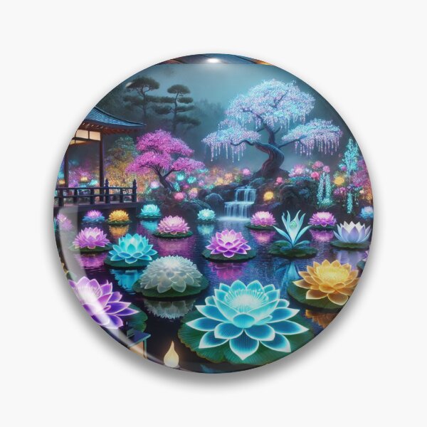 Item preview, The Glowing Lotus Garden: A Dreamlike Oasis of Light and Serenity designed and sold by Meta2Physical.
