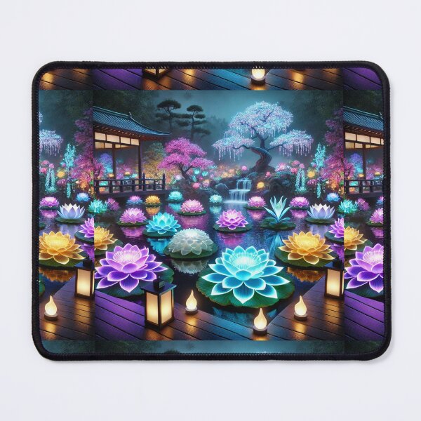 Item preview, The Glowing Lotus Garden: A Dreamlike Oasis of Light and Serenity designed and sold by Meta2Physical.