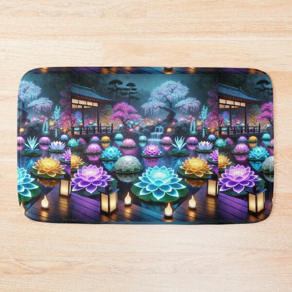 Item preview, The Glowing Lotus Garden: A Dreamlike Oasis of Light and Serenity designed and sold by Meta2Physical.