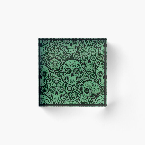 Item preview, Retro psychedelic 70s inspired skull horror day of the dead style pattern classic t-shirt   designed and sold by blackdoggdesign.