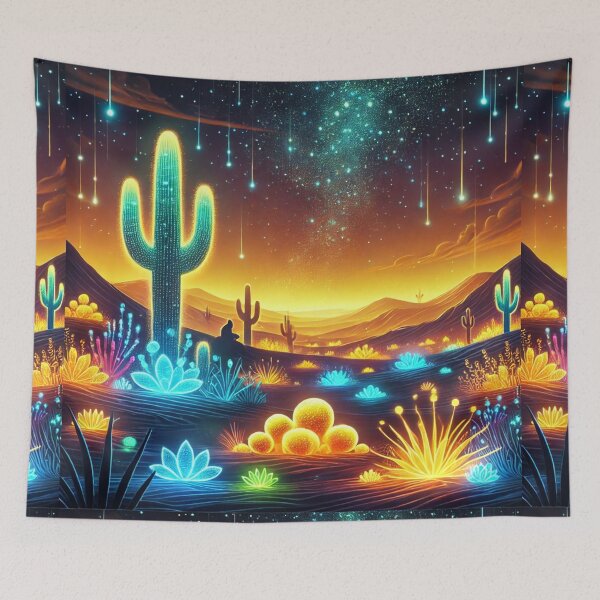 Item preview, The Glowing Desert: A Neon Oasis Beneath the Stars designed and sold by Meta2Physical.
