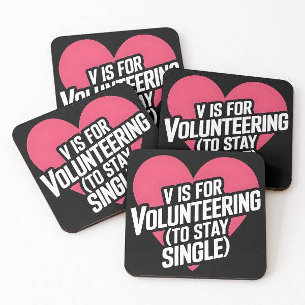 Item preview, V Is For Volunteering Funny Valentine designed and sold by HeadTurningArt.