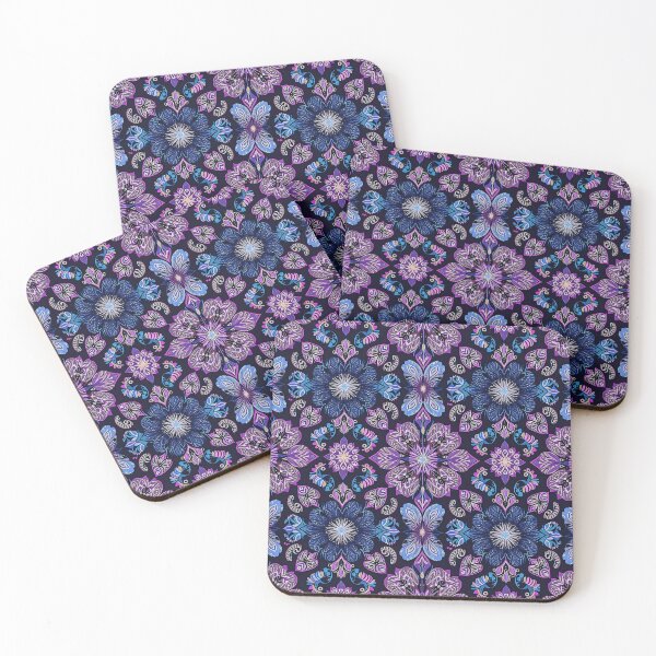 Item preview, Elegant Brinjal Color Flower Pattern Design for Fabric, Wallpaper, and Home Decor Projects designed and sold by designdukan.