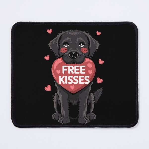 Item preview, Lindo perro labrador negro con besos en forma de corazón para el día de San Valentín designed and sold by FurryHavenPH.