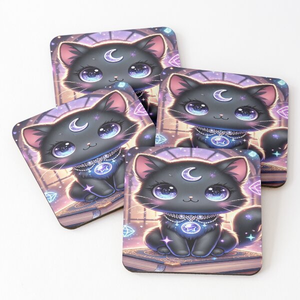 Item preview, Kawaii Black Cat Magical designed and sold by 0Mystica0.