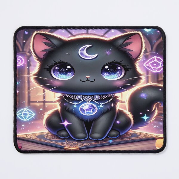 Item preview, Kawaii Black Cat Magical designed and sold by 0Mystica0.