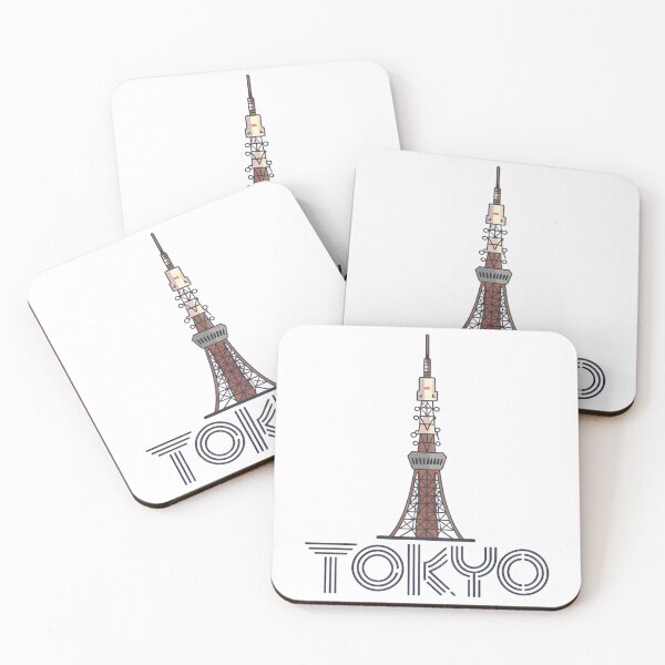 Item preview, Tokyo Tower Modern Illustration Design designed and sold by VisualArtsOasis.