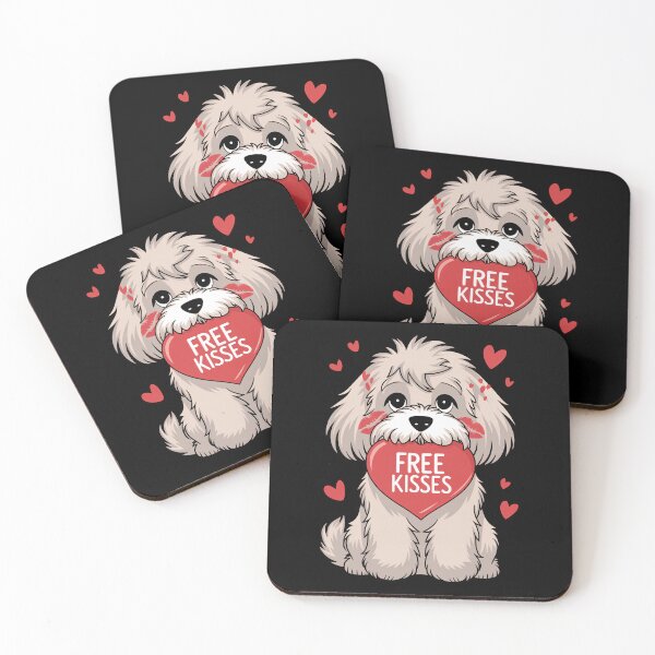 Item preview, Cute Cavapoo Dog Valentines Day Heart Free Kisses designed and sold by FurryHavenPH.