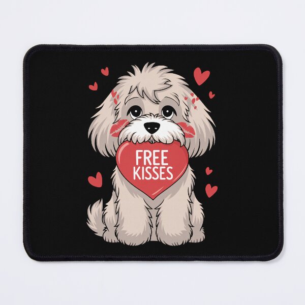 Item preview, Cute Cavapoo Dog Valentines Day Heart Free Kisses designed and sold by FurryHavenPH.