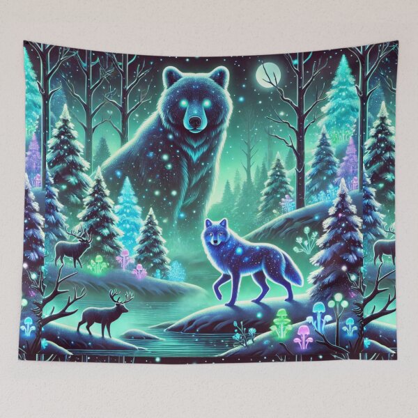 Item preview, The Glowing Forest: A Mystical Realm of Bioluminescent Wildlife designed and sold by Meta2Physical.