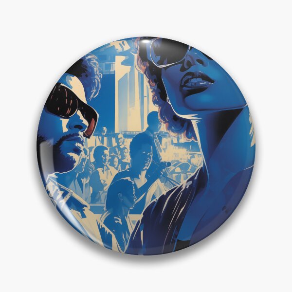 Item preview, Djovan - Stylish Urban Duo in Neon Blue Atmosphere designed and sold by djovan.