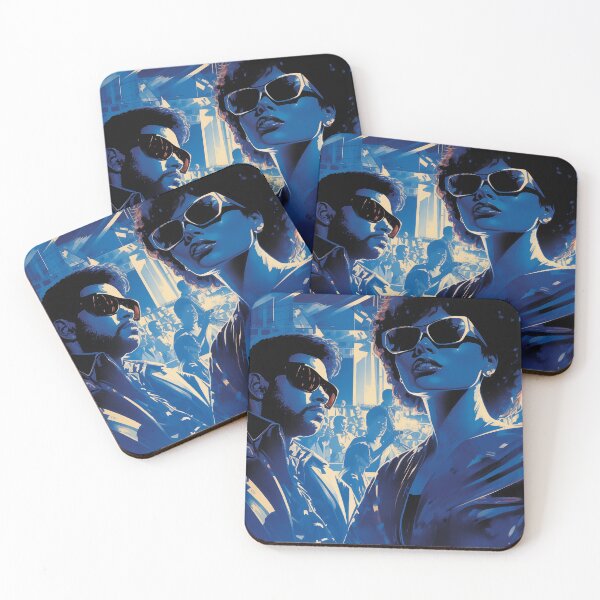 Item preview, Djovan - Stylish Urban Duo in Neon Blue Atmosphere designed and sold by djovan.