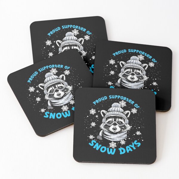 Item preview, Proud Supporter of Snow Day - Cozy Winter Design with Snowflake and Raccoon designed and sold by Dot1001.