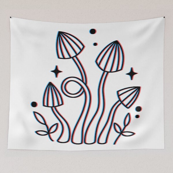 Item preview, Trippy 3D Anaglyph Mushroom Cluster designed and sold by LipsLab.