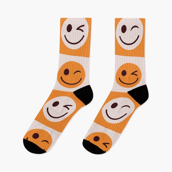Item preview, Checkered Winking Face on Orange and White Checkerboards  designed and sold by Yasminepatterns .