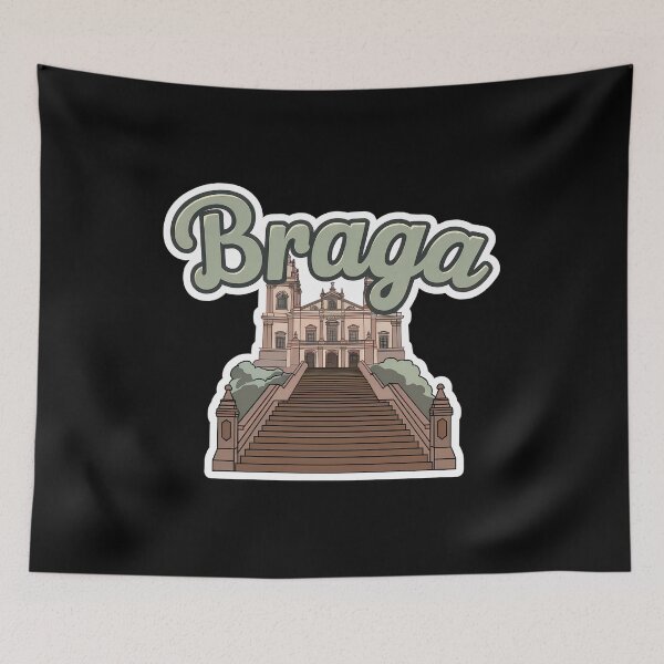 Item preview, Braga Bom Jesus Staircase Iconic Portugal Illustration designed and sold by VisualArtsOasis.