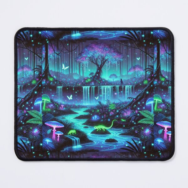 Item preview, The Glowing Jungle: A Bioluminescent Paradise of Waterfalls and Wildlife designed and sold by Meta2Physical.