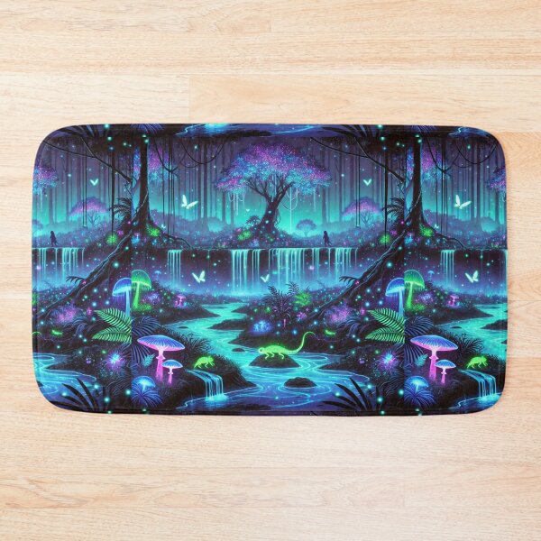 Item preview, The Glowing Jungle: A Bioluminescent Paradise of Waterfalls and Wildlife designed and sold by Meta2Physical.
