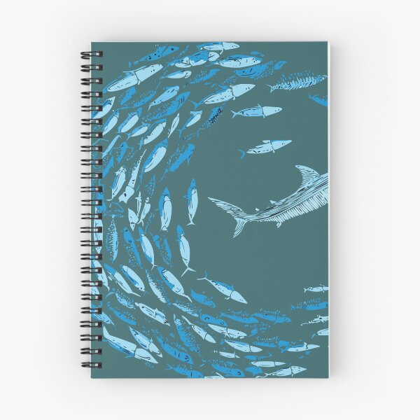 Item preview, school of fish and shark designed and sold by ericrautenbach.