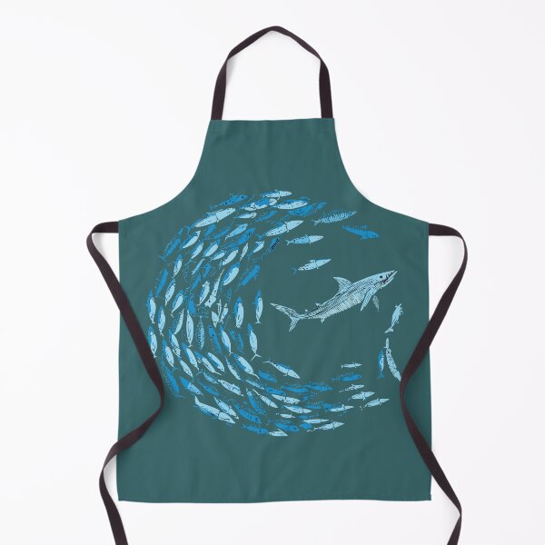 Item preview, school of fish and shark designed and sold by ericrautenbach.
