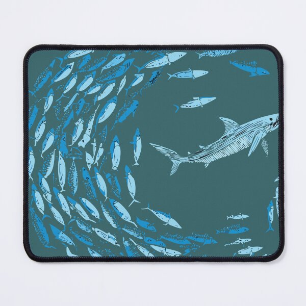 Item preview, school of fish and shark designed and sold by ericrautenbach.