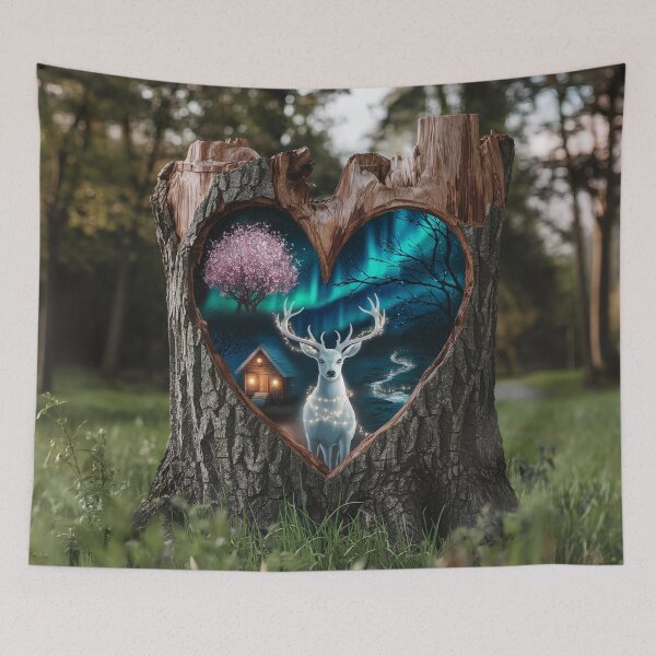 Item preview, Magical Forest Heart Tree Art designed and sold by ZetaDream.