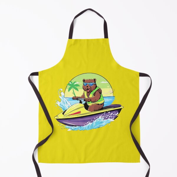 Item preview, neon bear on a jetski designed and sold by ericrautenbach.