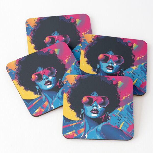Item preview, Djovan - Afro Glamour Pop Art Portrait in Vibrant Colors designed and sold by djovan.