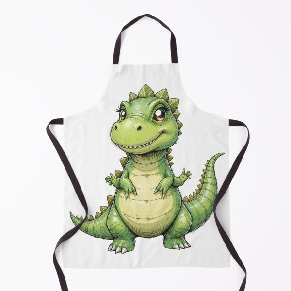 Item preview, Whimsical Green Dinosaur – Funny Hand-Drawn Art designed and sold by RelaxMusic.