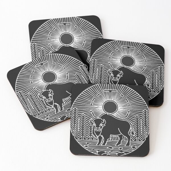 Item preview, bison in forest B&W designed and sold by ericrautenbach.