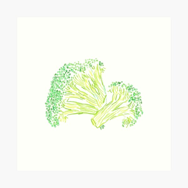 broccoli in color Art Print