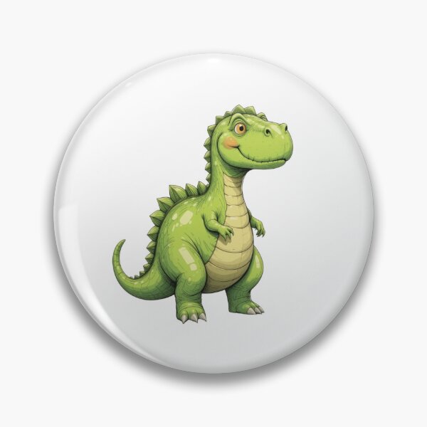 Item preview, Whimsical Green Dinosaur – Funny Hand-Drawn Art  designed and sold by RelaxMusic.