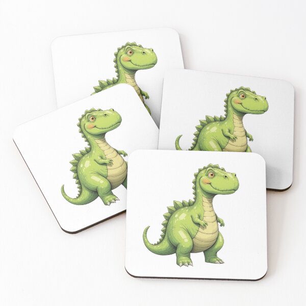Item preview, Whimsical Green Dinosaur – Funny Hand-Drawn Art  designed and sold by RelaxMusic.