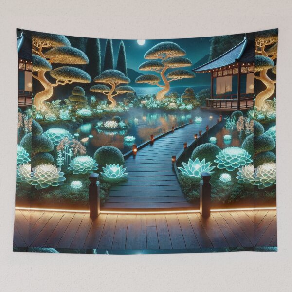 Item preview, The Glowing Zen Garden: A Tranquil Oasis of Light and Serenity designed and sold by Meta2Physical.