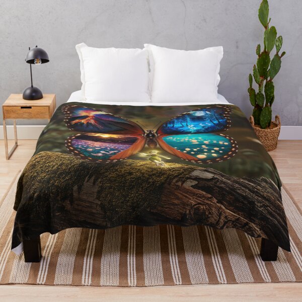 Item preview, Enchanted Butterfly Fantasy Landscape Art designed and sold by ZetaDream.