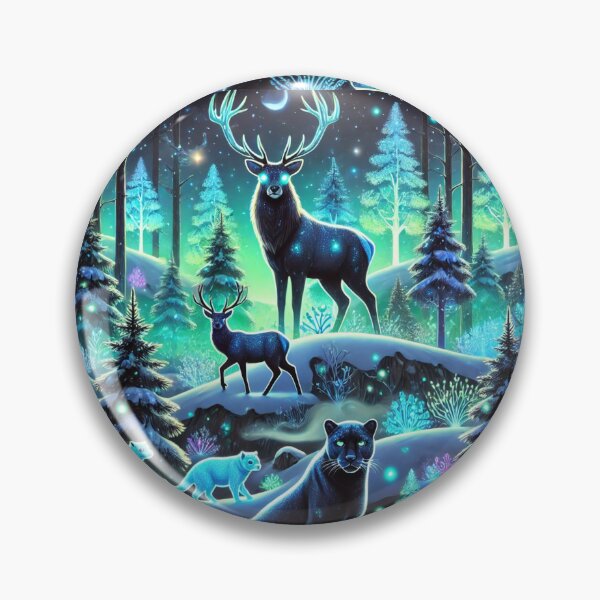 Item preview, The Glowing Forest: A Mystical Winter Wonderland of Bioluminescent Wildlife designed and sold by Meta2Physical.