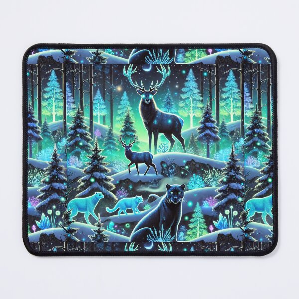 Item preview, The Glowing Forest: A Mystical Winter Wonderland of Bioluminescent Wildlife designed and sold by Meta2Physical.