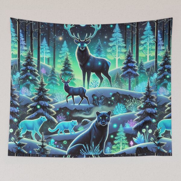 Item preview, The Glowing Forest: A Mystical Winter Wonderland of Bioluminescent Wildlife designed and sold by Meta2Physical.