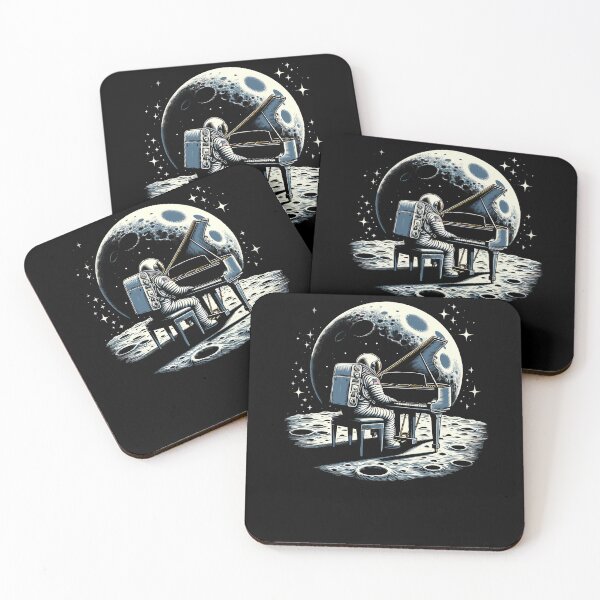 Item preview, Playing Keyboard Piano Player Astronaut Art Space Fans Music designed and sold by Dressed For  Duty.