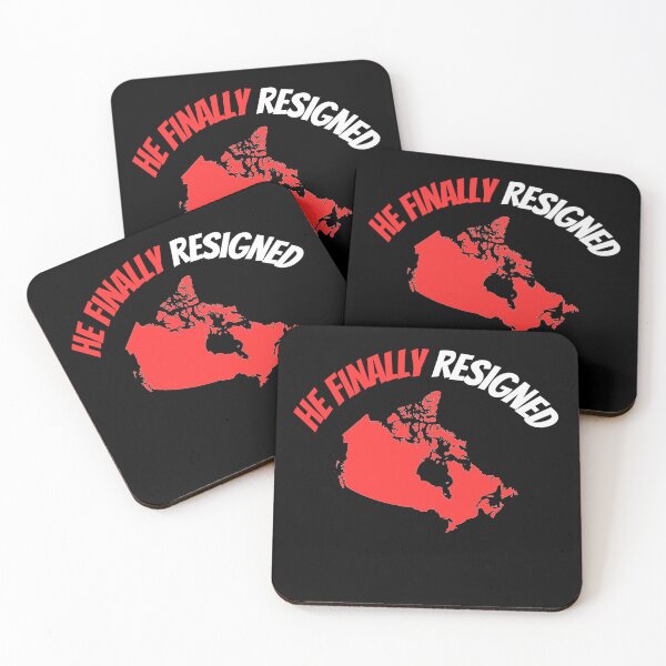 Item preview, He Finally Resigned - Canadian political jokes designed and sold by 2Cheesy4U.