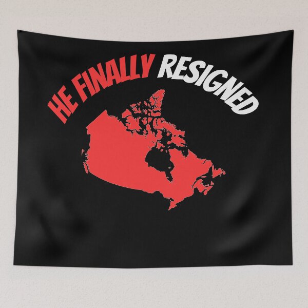 Item preview, He Finally Resigned - Canadian political jokes designed and sold by 2Cheesy4U.